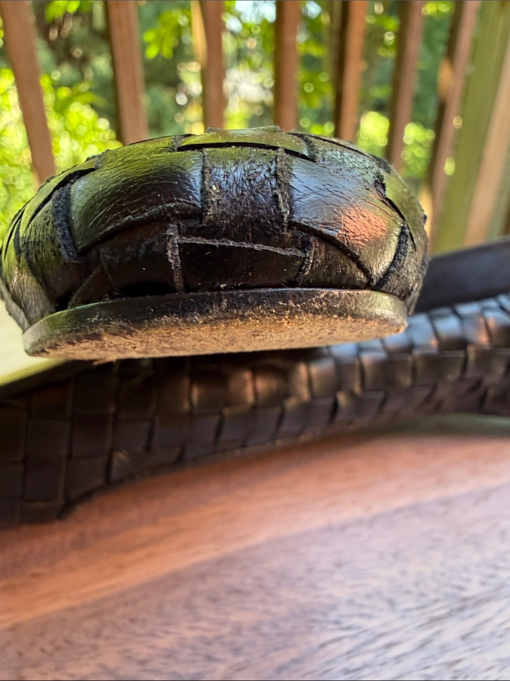 Sesto Meucci Woven Leather Flats in Dark Brown - Picture 15 of 16